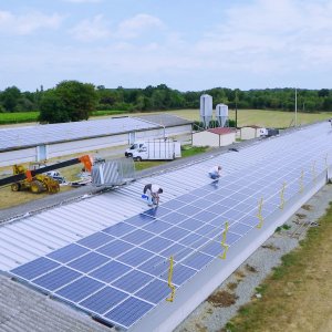 chantier photovoltaïque élevage de volaille